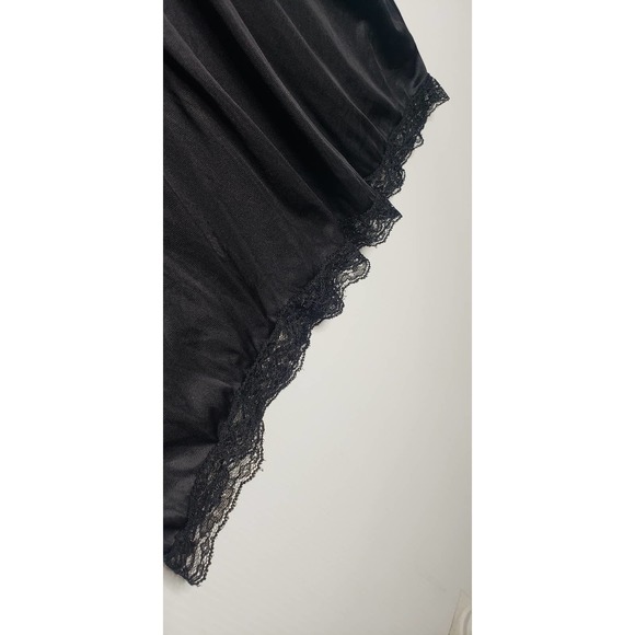 Vintage Slip Dress Nightgown Youthful Creations Black Lace 44 B-C-D Cup Nylon - Picture 6 of 10